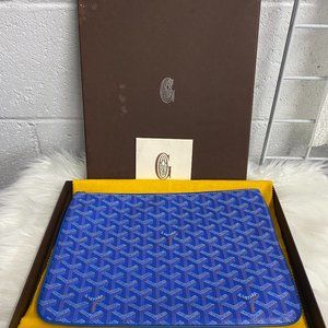 GOYARD SENAT MM BLUE CLUTCH